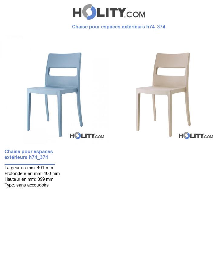 Chaise pour espaces extérieurs h74_374