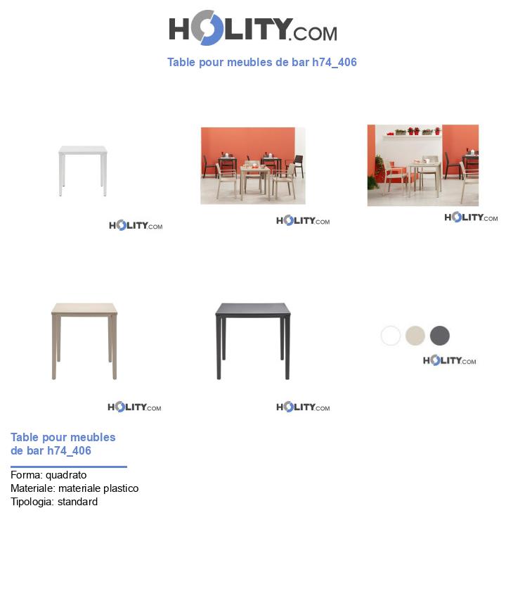 Table pour meubles de bar h74_406