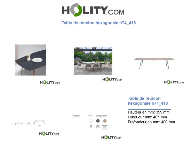 Table de réunion hexagonale h74_418