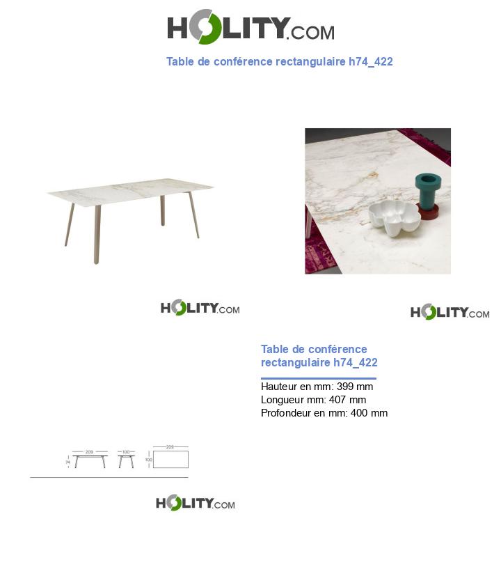Table de conférence rectangulaire h74_422