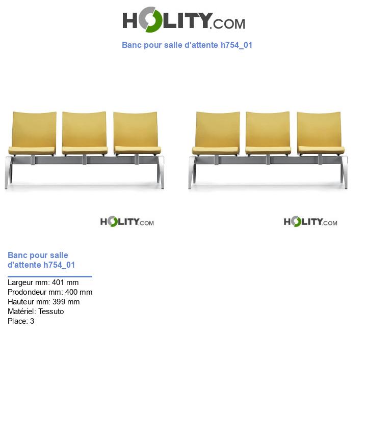 Banc pour salle d'attente h754_01