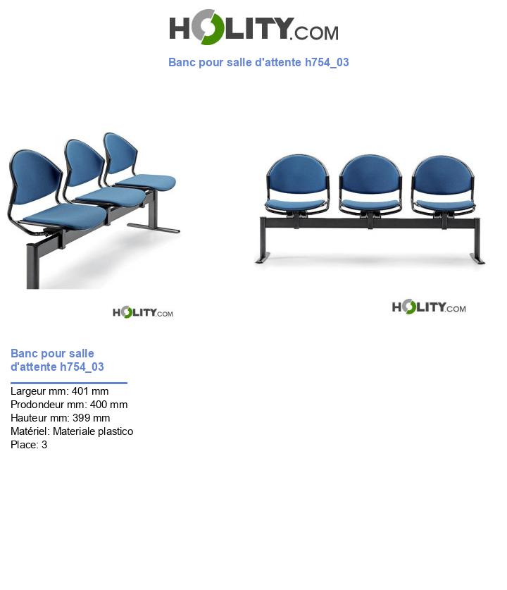 Banc pour salle d'attente h754_03