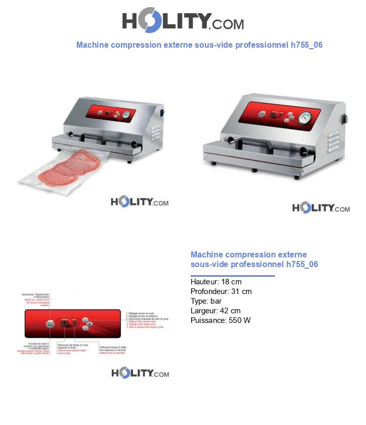 Machine compression externe sous-vide professionnel h755_06