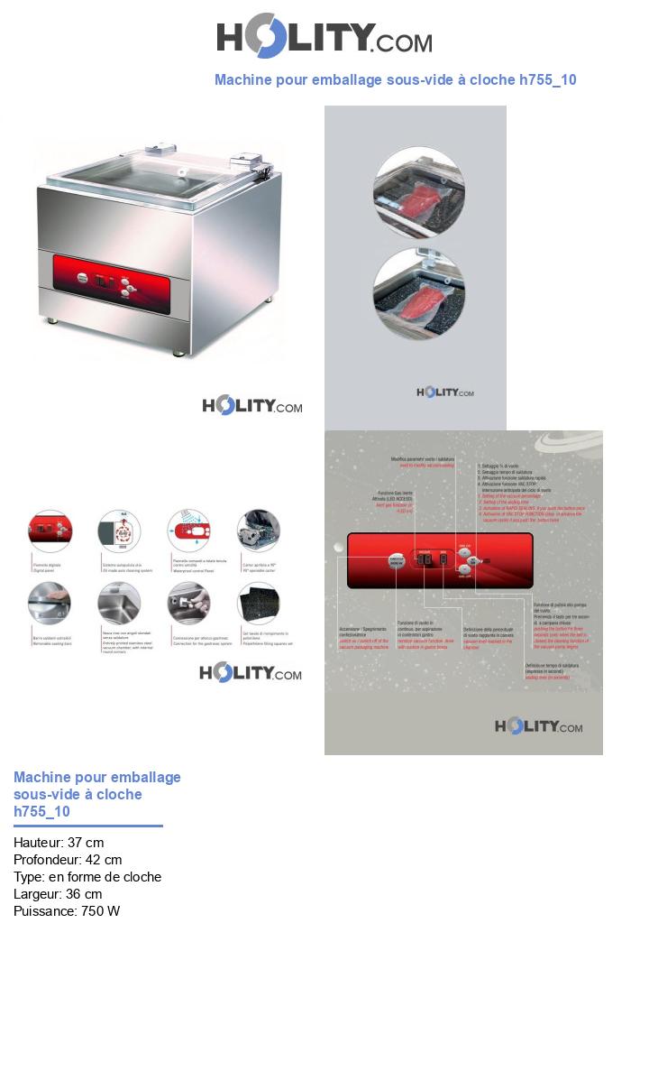 Machine pour emballage sous-vide à cloche h755_10