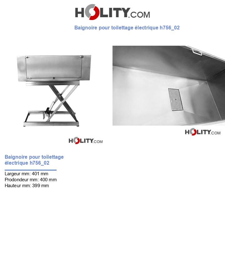 Baignoire pour toilettage électrique h756_02