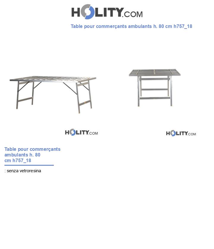 Table pour commerçants ambulants h. 80 cm h757_18