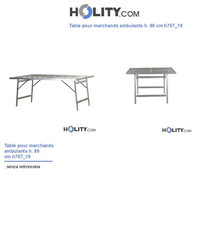 Table pour marchands ambulants h. 80 cm h757_19