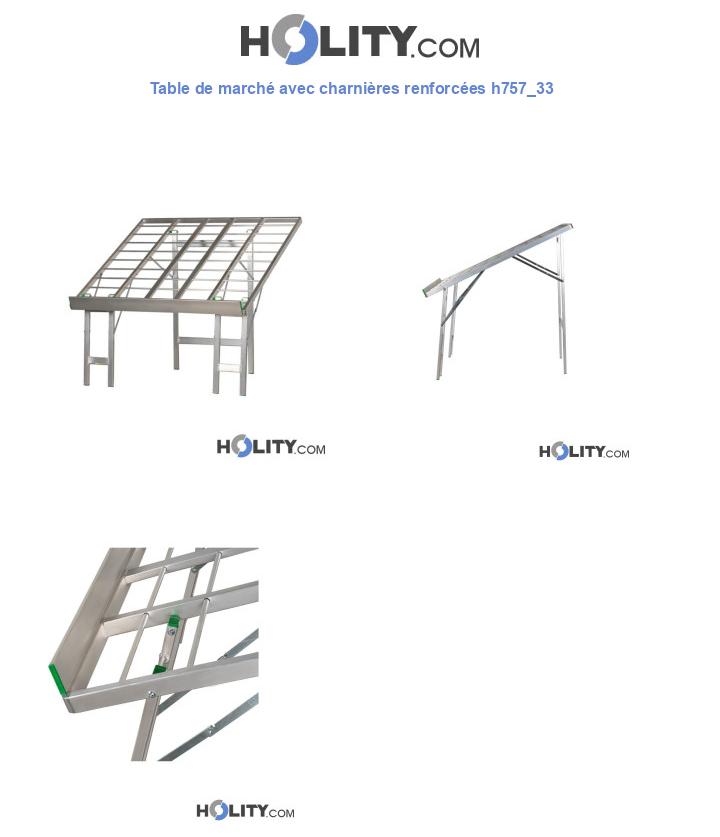 Table de marché avec charnières renforcées h757_33