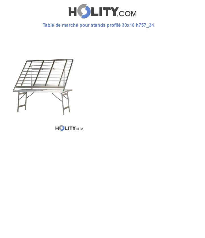 Table de marché pour stands profilé 30x18 h757_34