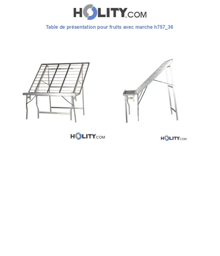 Table de présentation pour fruits avec marche h757_36
