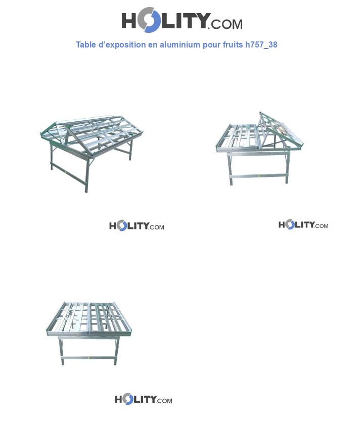Table d’exposition en aluminium pour fruits h757_38