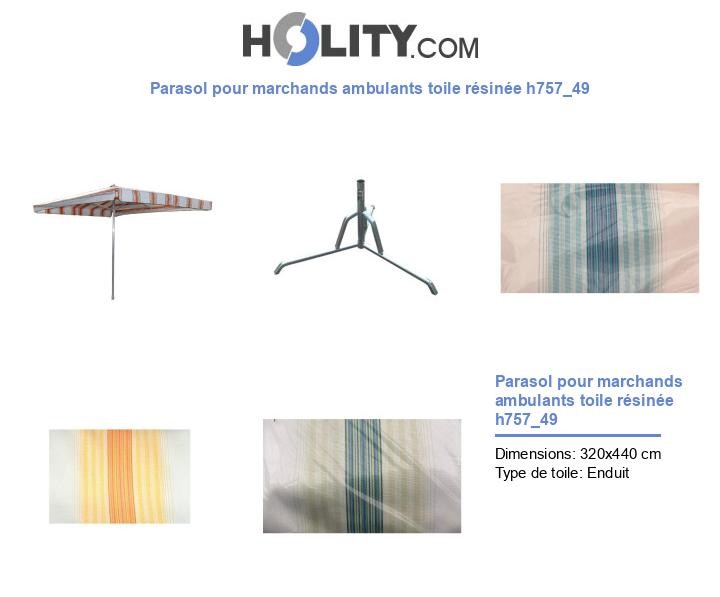 Parasol pour marchands ambulants toile résinée h757_49