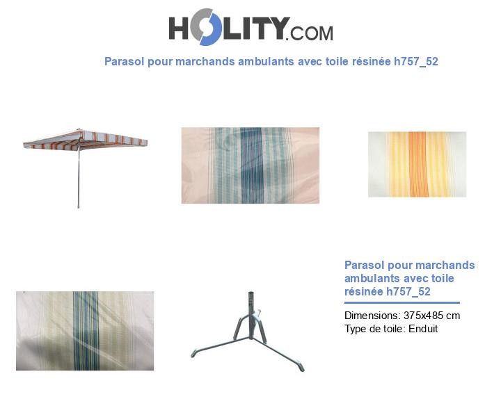 Parasol pour marchands ambulants avec toile résinée h757_52