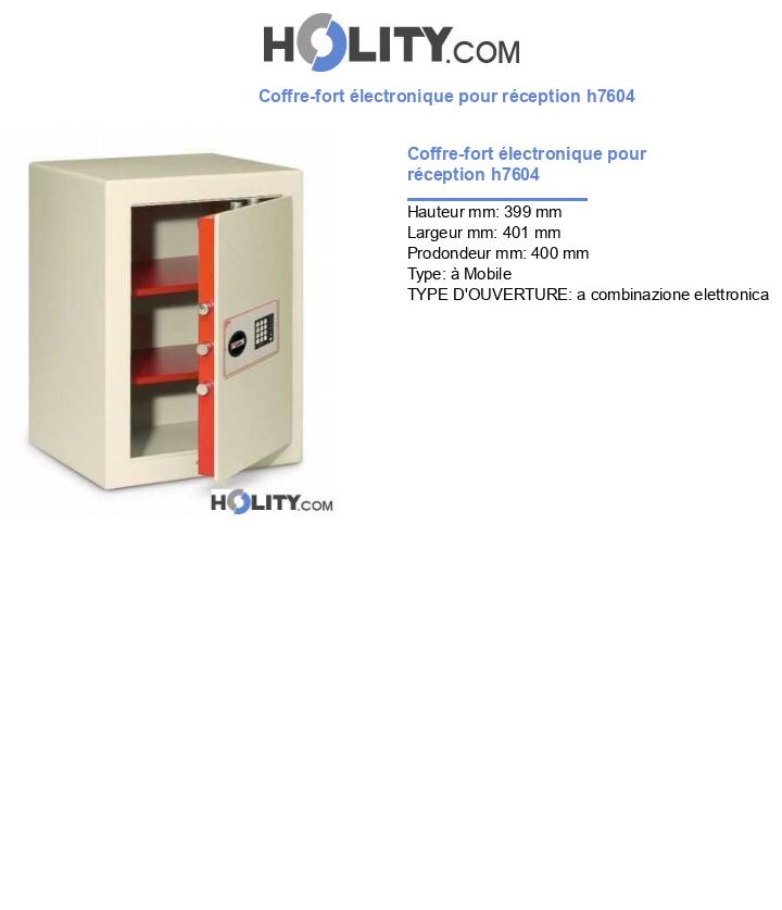 Coffre-fort électronique pour réception h7604