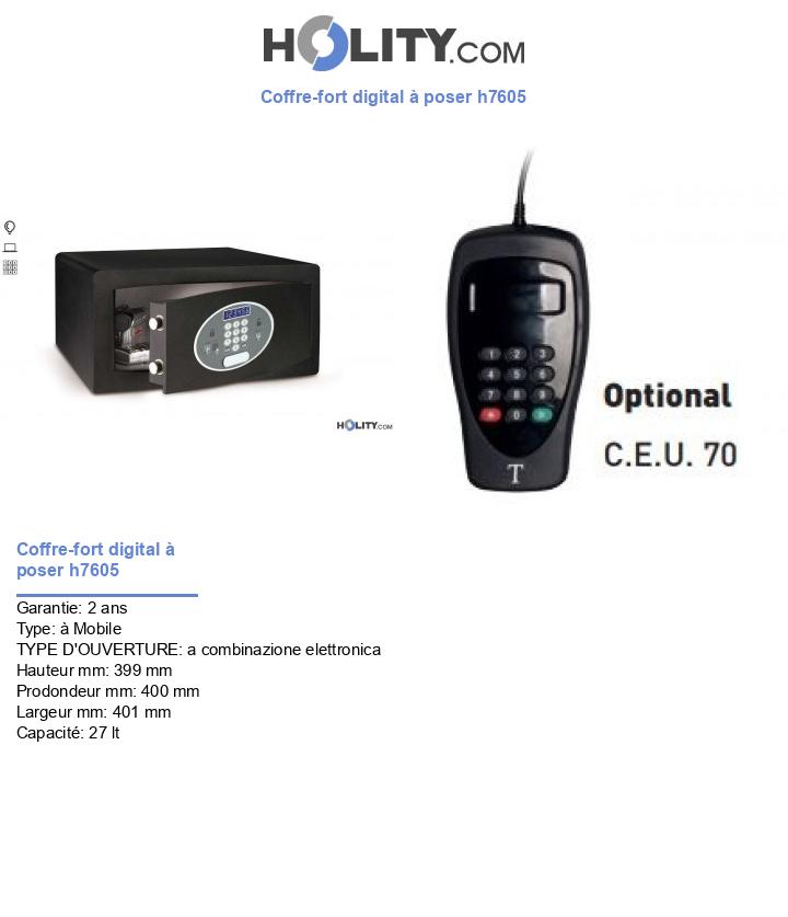 Coffre-fort digital à poser h7605