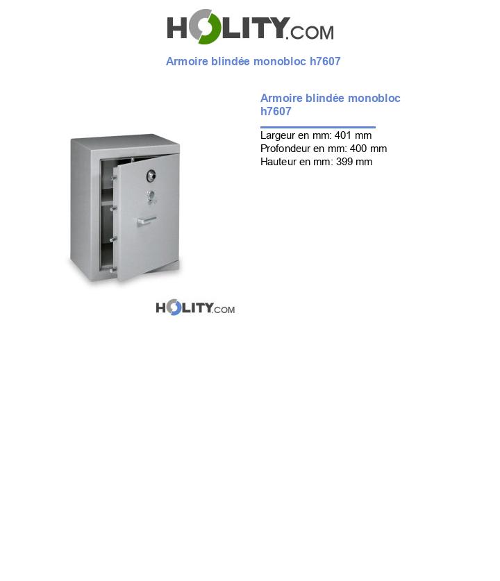 Armoire blindée monobloc h7607