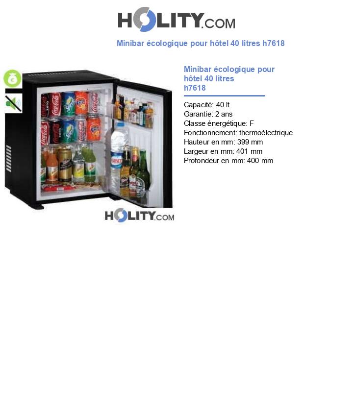 Minibar écologique pour hôtel 40 litres h7618