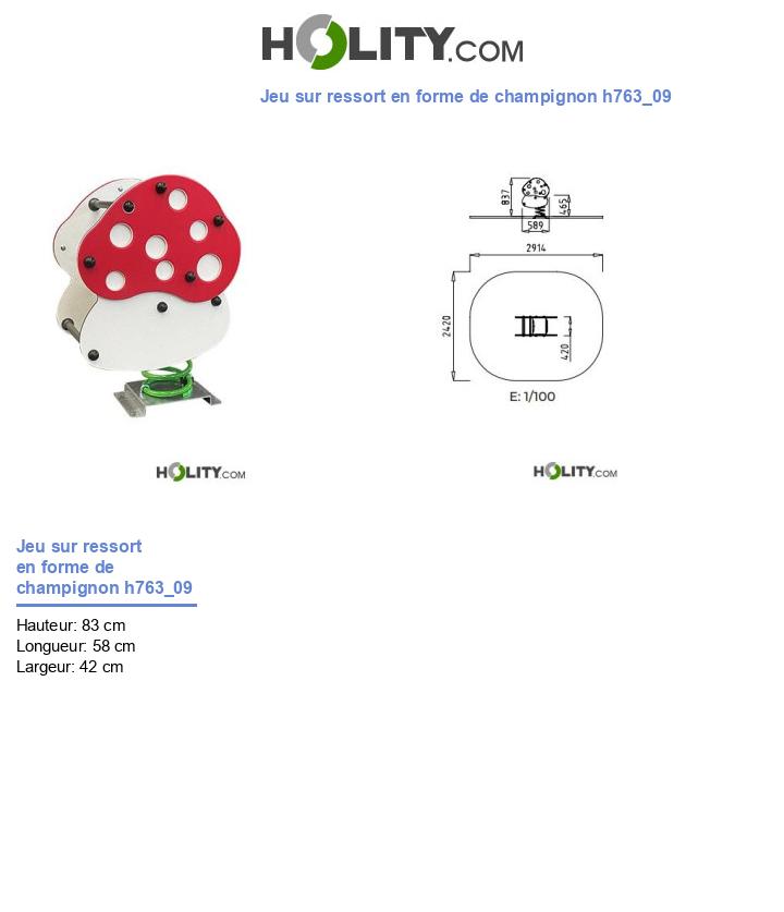 Jeu sur ressort en forme de champignon h763_09