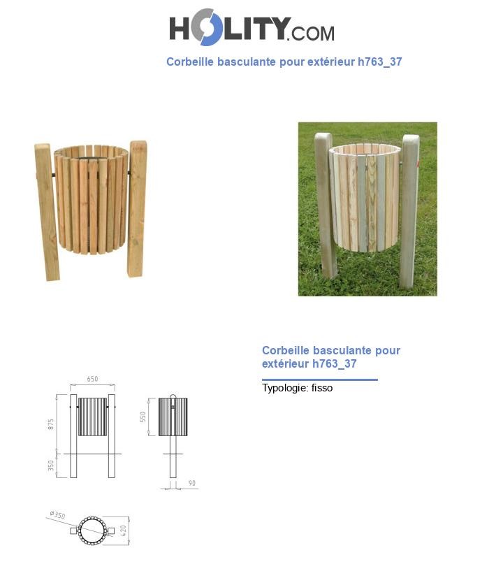 Corbeille basculante pour extérieur h763_37