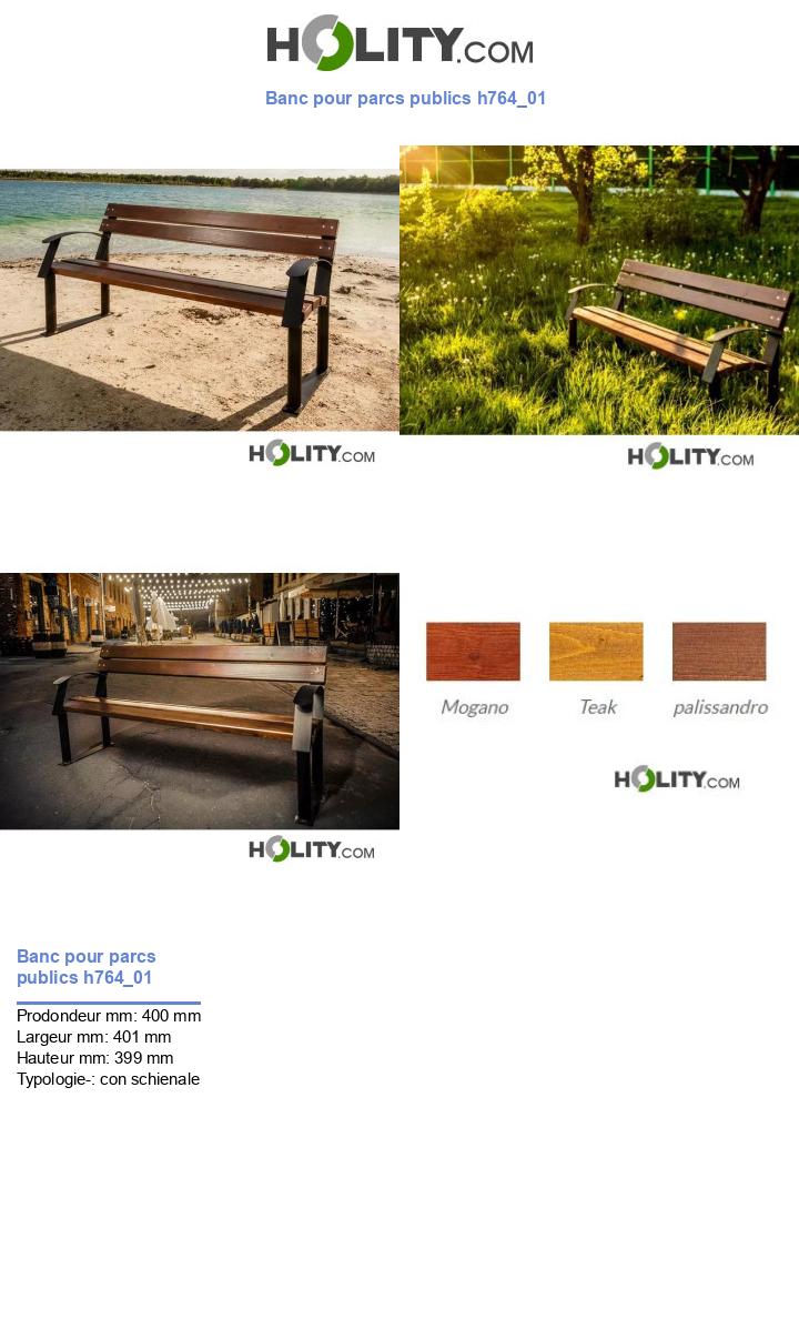 Banc pour parcs publics h764_01