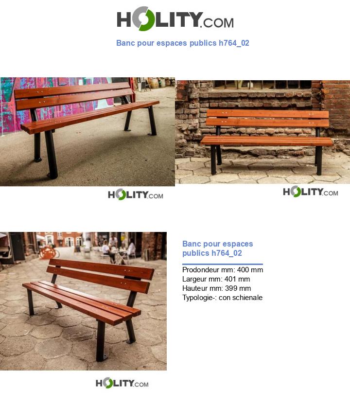 Banc pour espaces publics h764_02