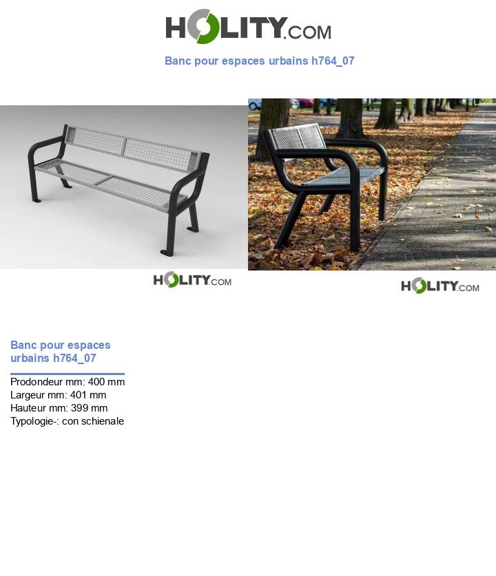 Banc pour espaces urbains h764_07