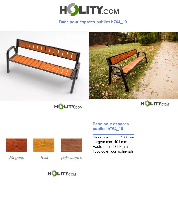 Banc pour espaces publics h764_10