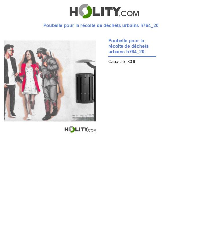 Poubelle pour la récolte de déchets urbains h764_20