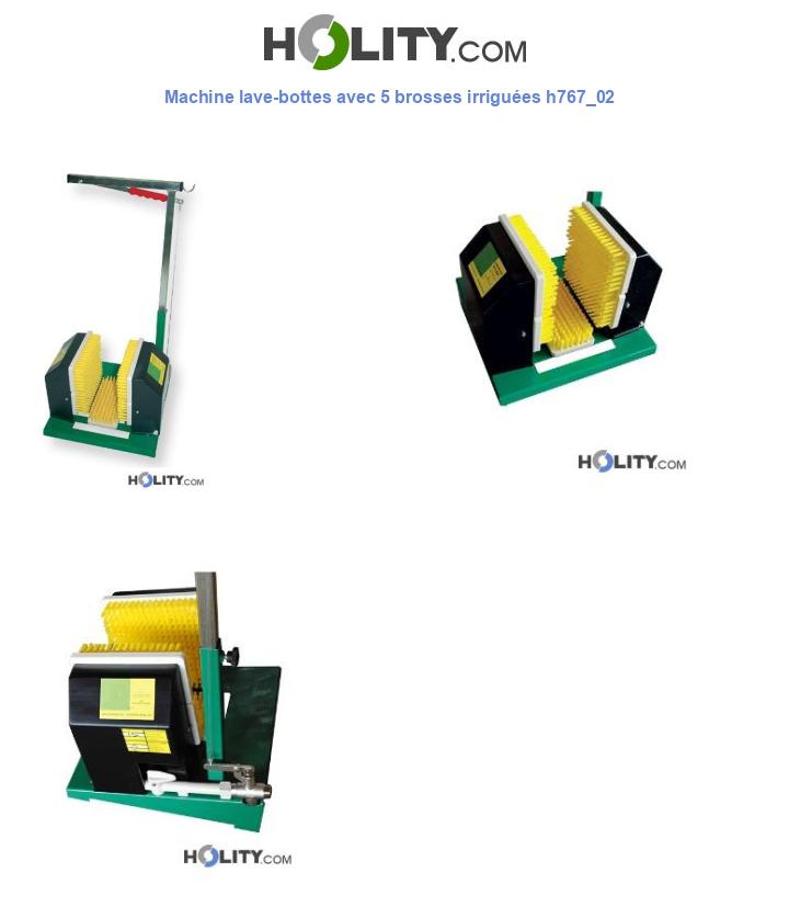 Machine lave-bottes avec 5 brosses irriguées h767_02