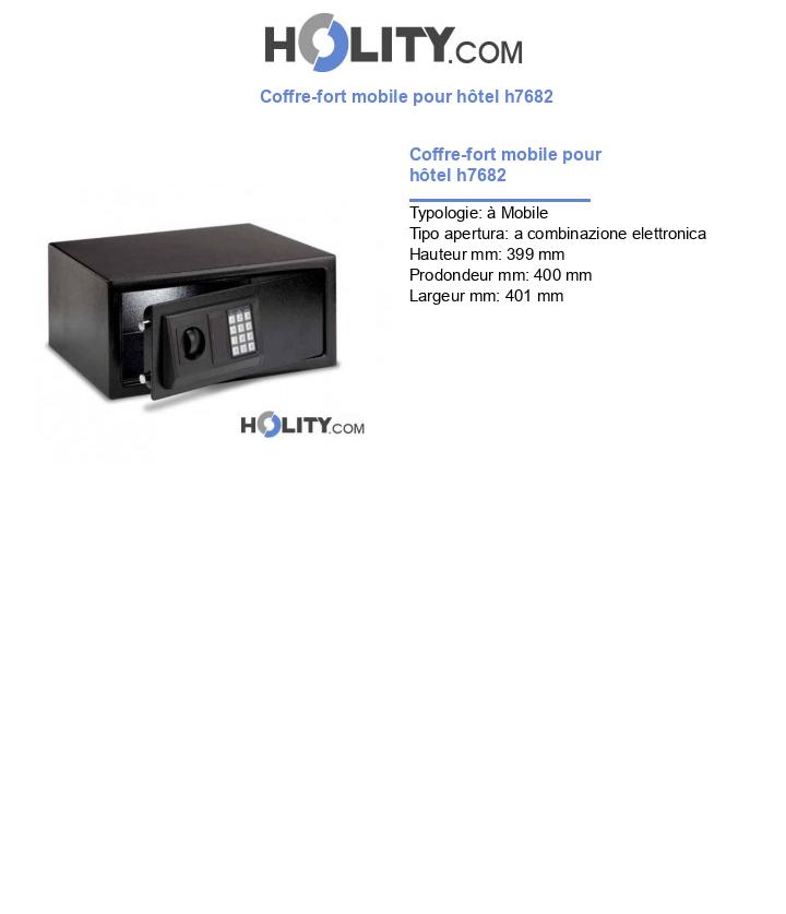 Coffre-fort mobile pour hôtel h7682