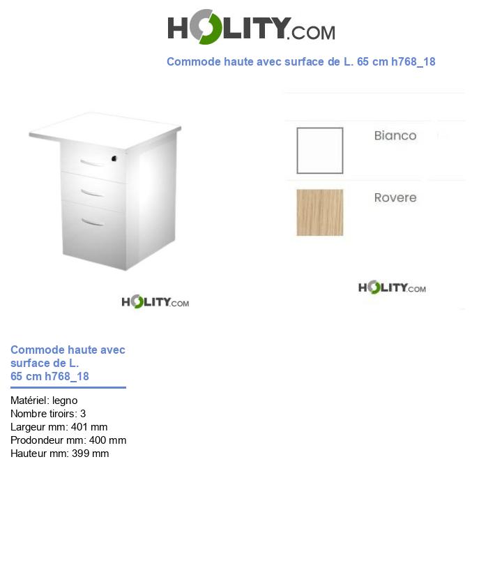 Commode haute avec surface de L. 65 cm h768_18