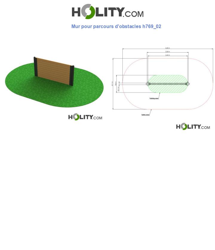 Mur pour parcours d'obstacles h769_02