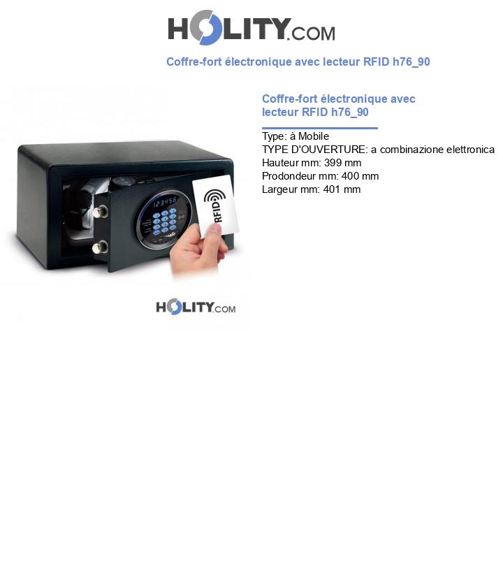 Coffre-fort électronique avec lecteur RFID h76_90