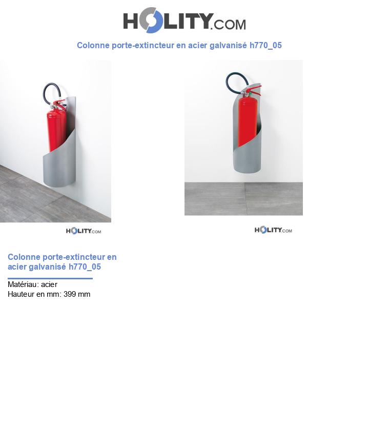 Colonne porte-extincteur en acier galvanisé h770_05