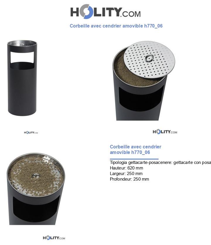 Corbeille avec cendrier amovible h770_06