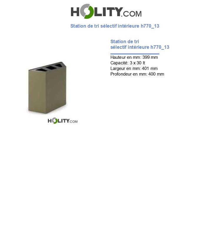 Station de tri sélectif intérieure h770_13