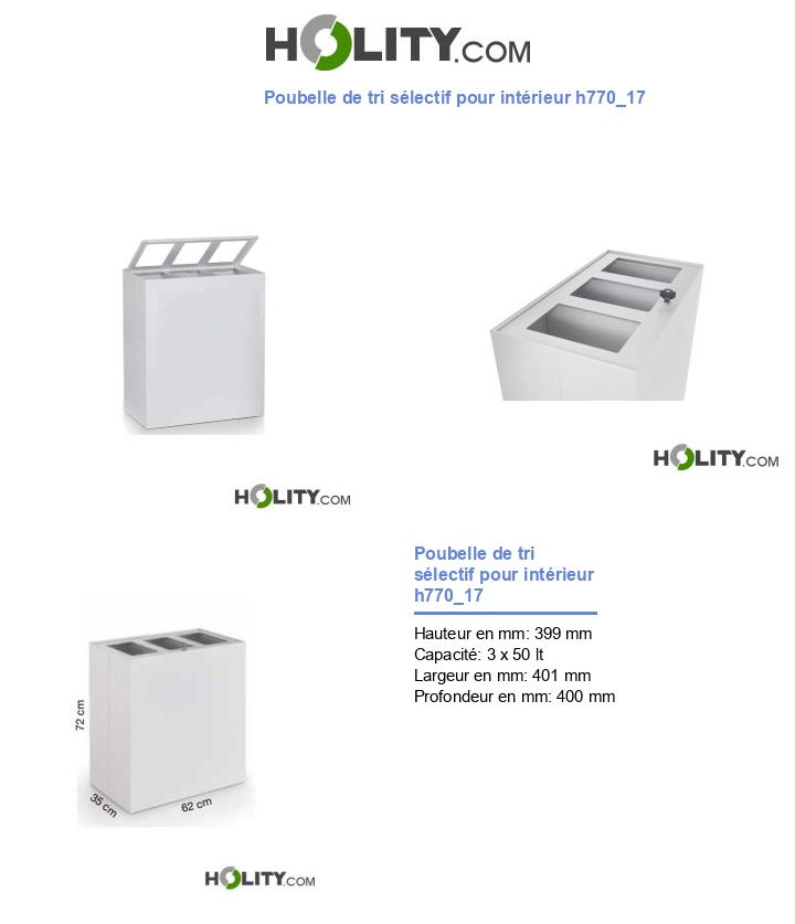 Poubelle de tri sélectif pour intérieur h770_17