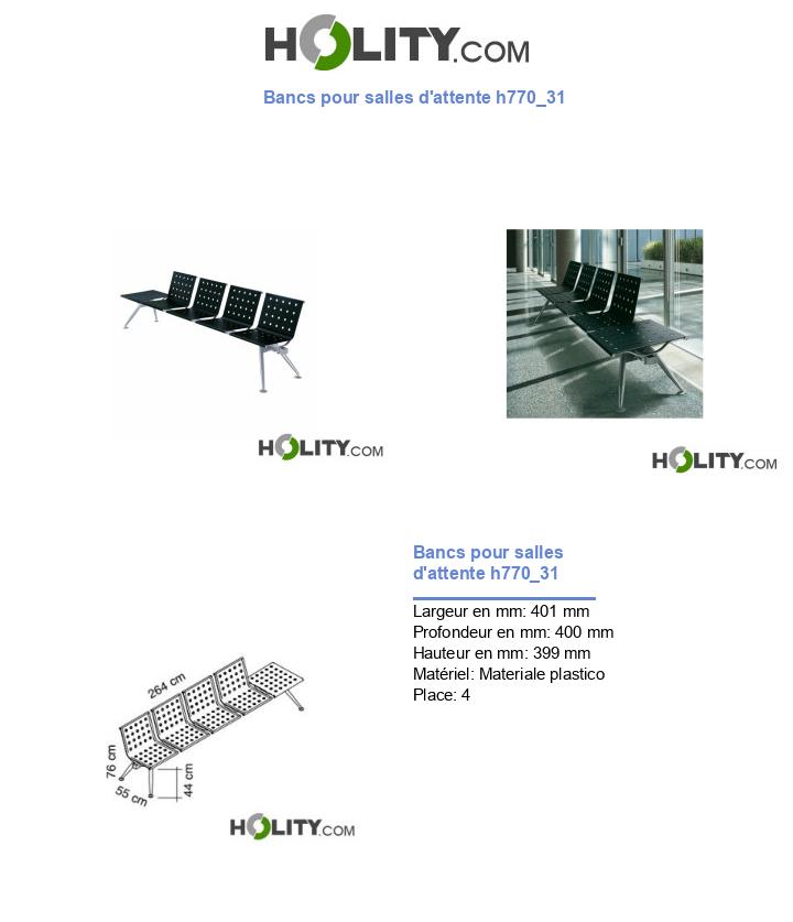 Bancs pour salles d'attente h770_31