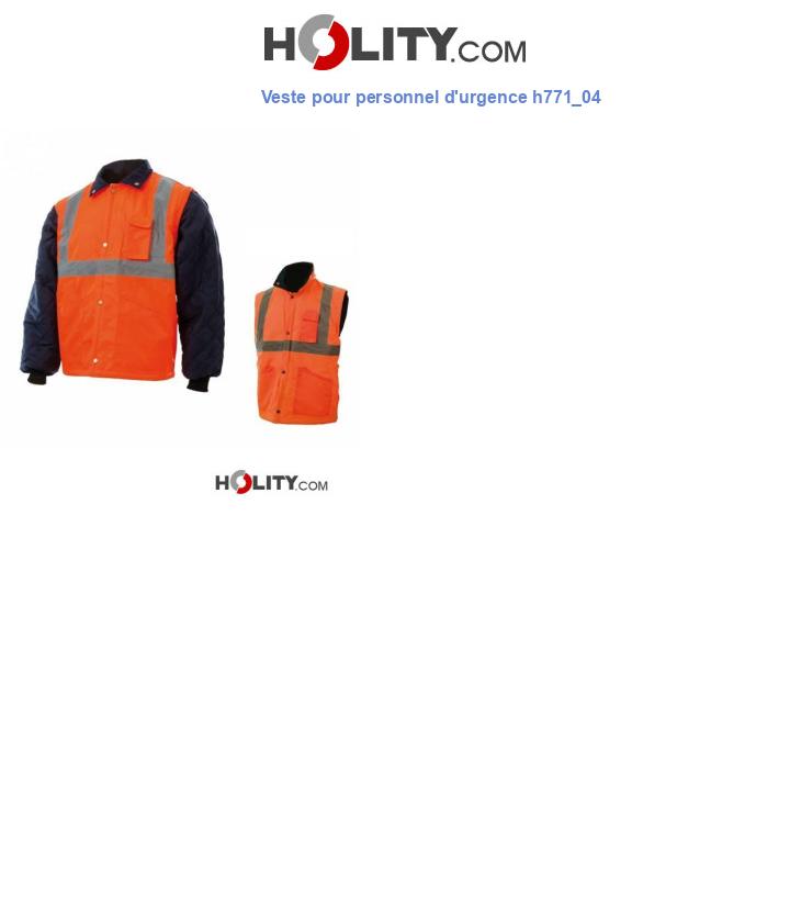Veste pour personnel d'urgence h771_04