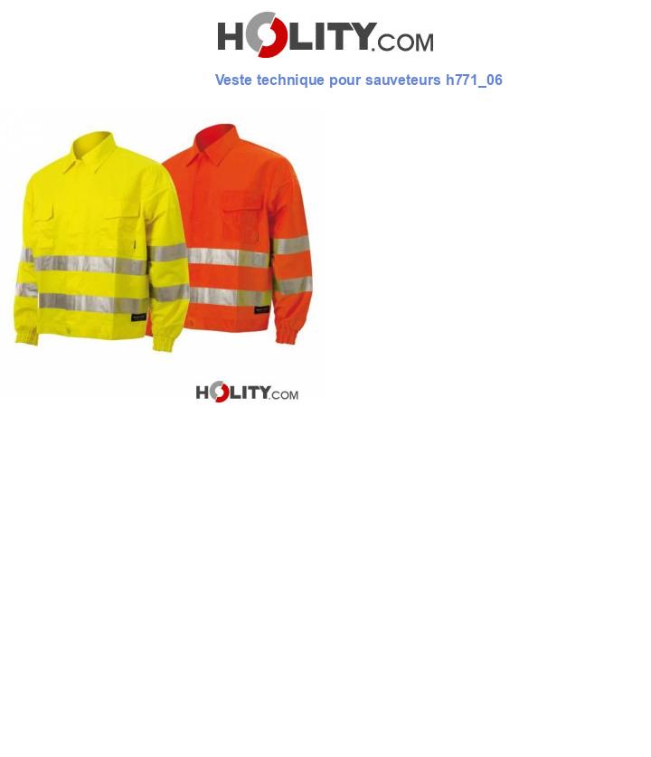Veste technique pour sauveteurs h771_06