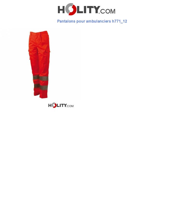 Pantalons pour ambulanciers h771_12