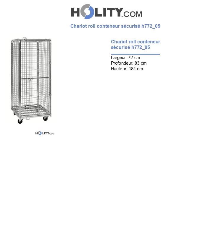Chariot roll conteneur sécurisé h772_05