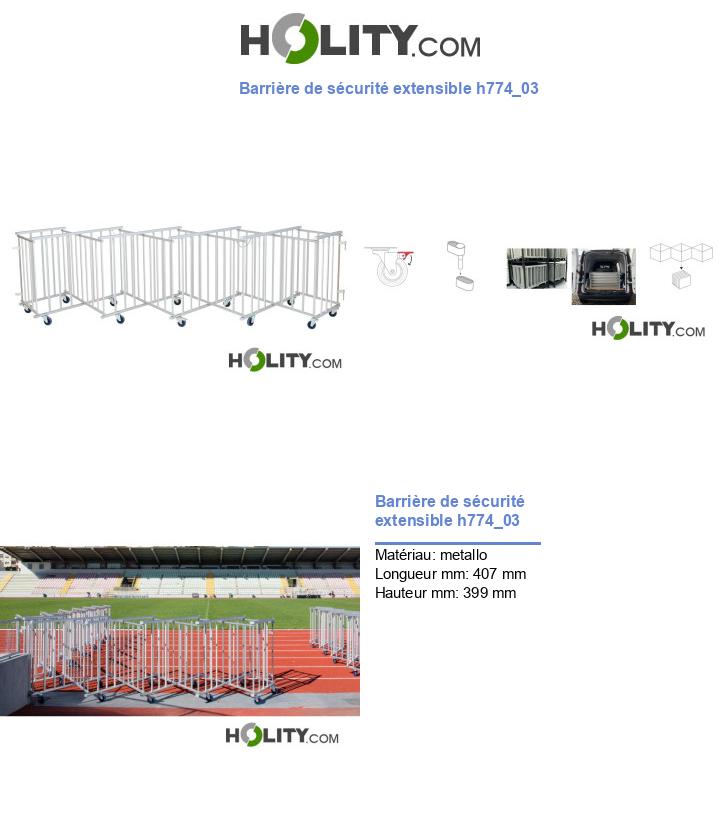 Barrière de sécurité extensible h774_03