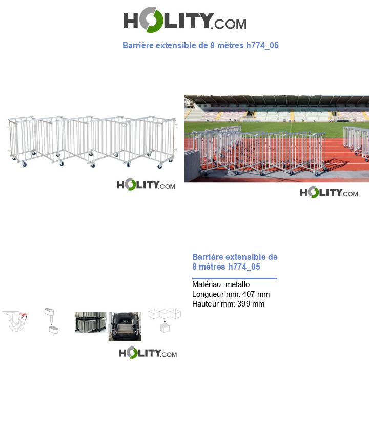 Barrière extensible de 8 mètres h774_05