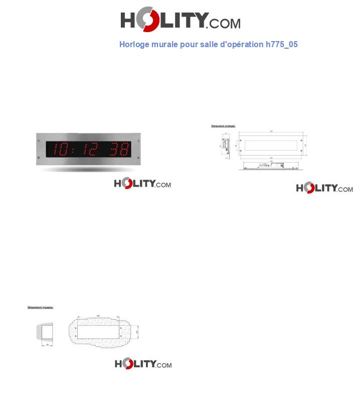 Horloge murale pour salle d'opération h775_05