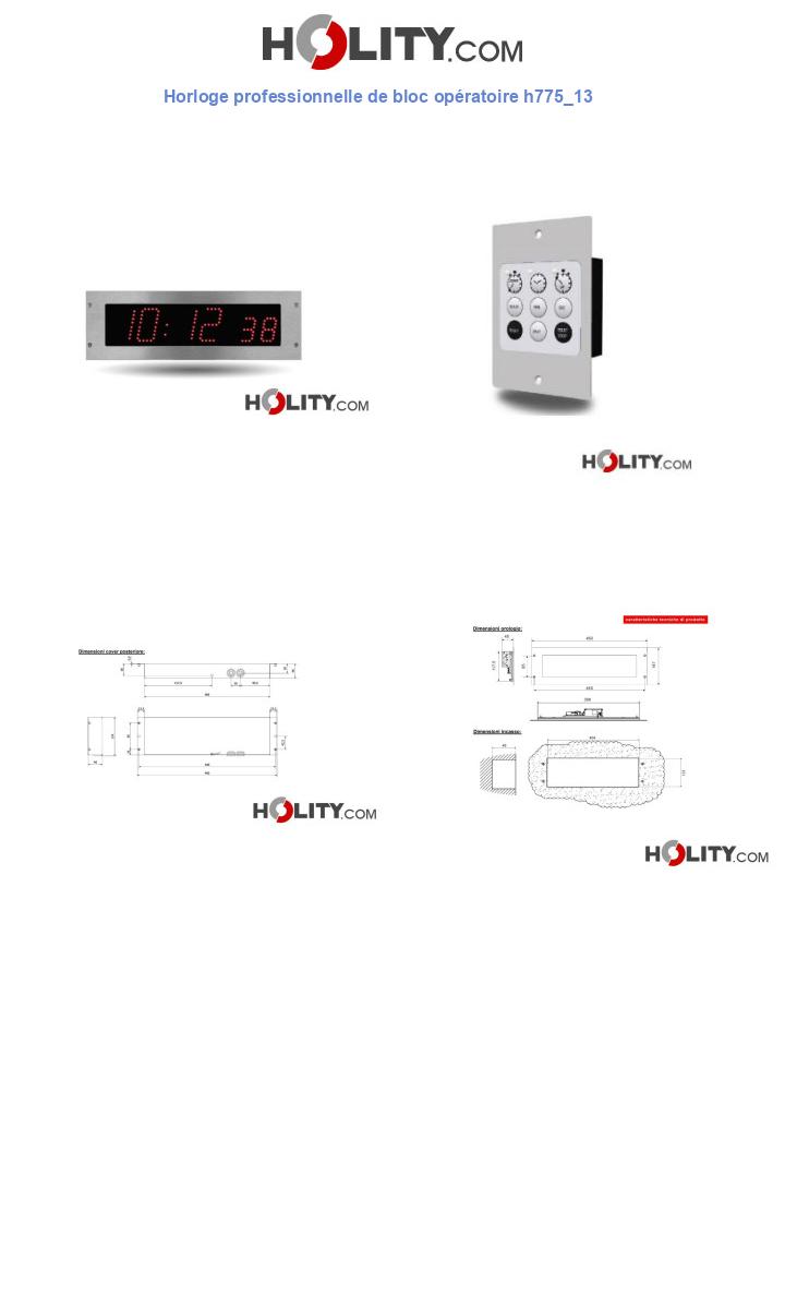Horloge professionnelle de bloc opératoire h775_13