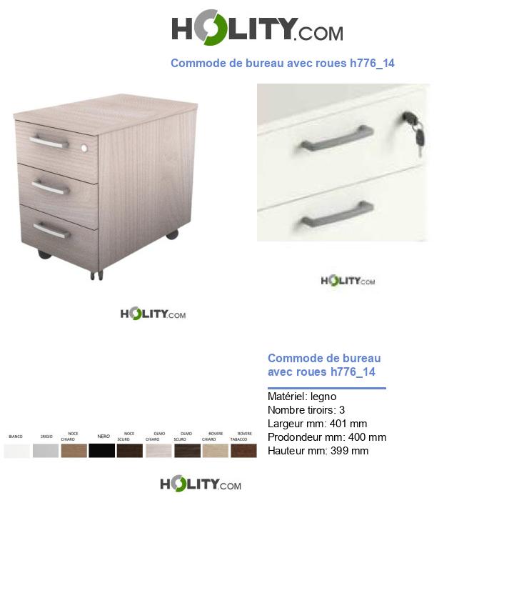 Commode de bureau avec roues h776_14