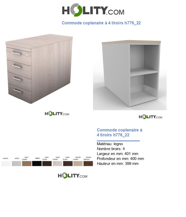 Commode coplanaire à 4 tiroirs h776_22