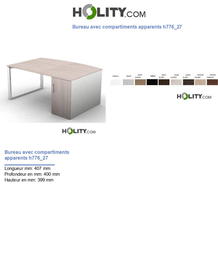 Bureau avec compartiments apparents h776_27