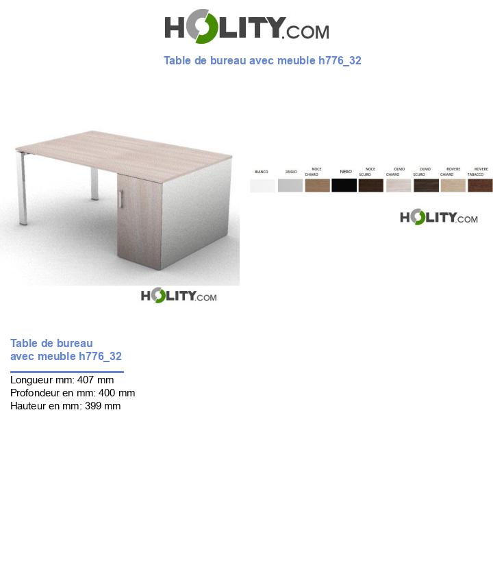 Table de bureau avec meuble h776_32